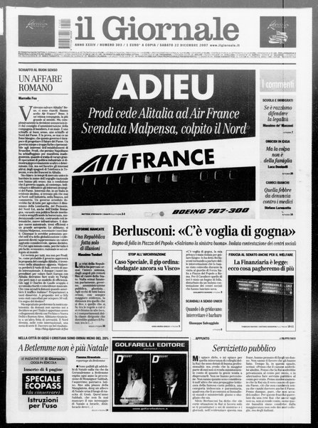 Il giornale : quotidiano del mattino